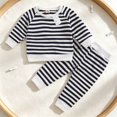 thumbnail image 2 of Quealent Toddler Baby Boy Clothes Long Sleeve Sweatshirt Pants Set Fall Winter Outfits (Black, 0-3 Months), 2 of 9