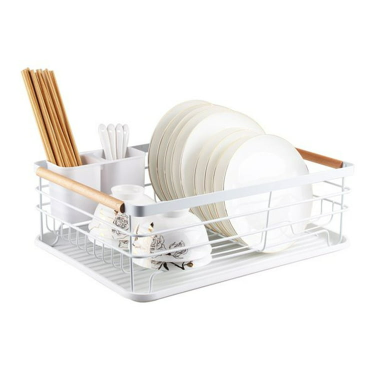 UIFER Dish Drying Rack, Dish Drainers for Kitchen Counter, Small Dish  Drying Rack with Drainboard and Utensil Holder, Compact Dish Drying Rack  Easy to