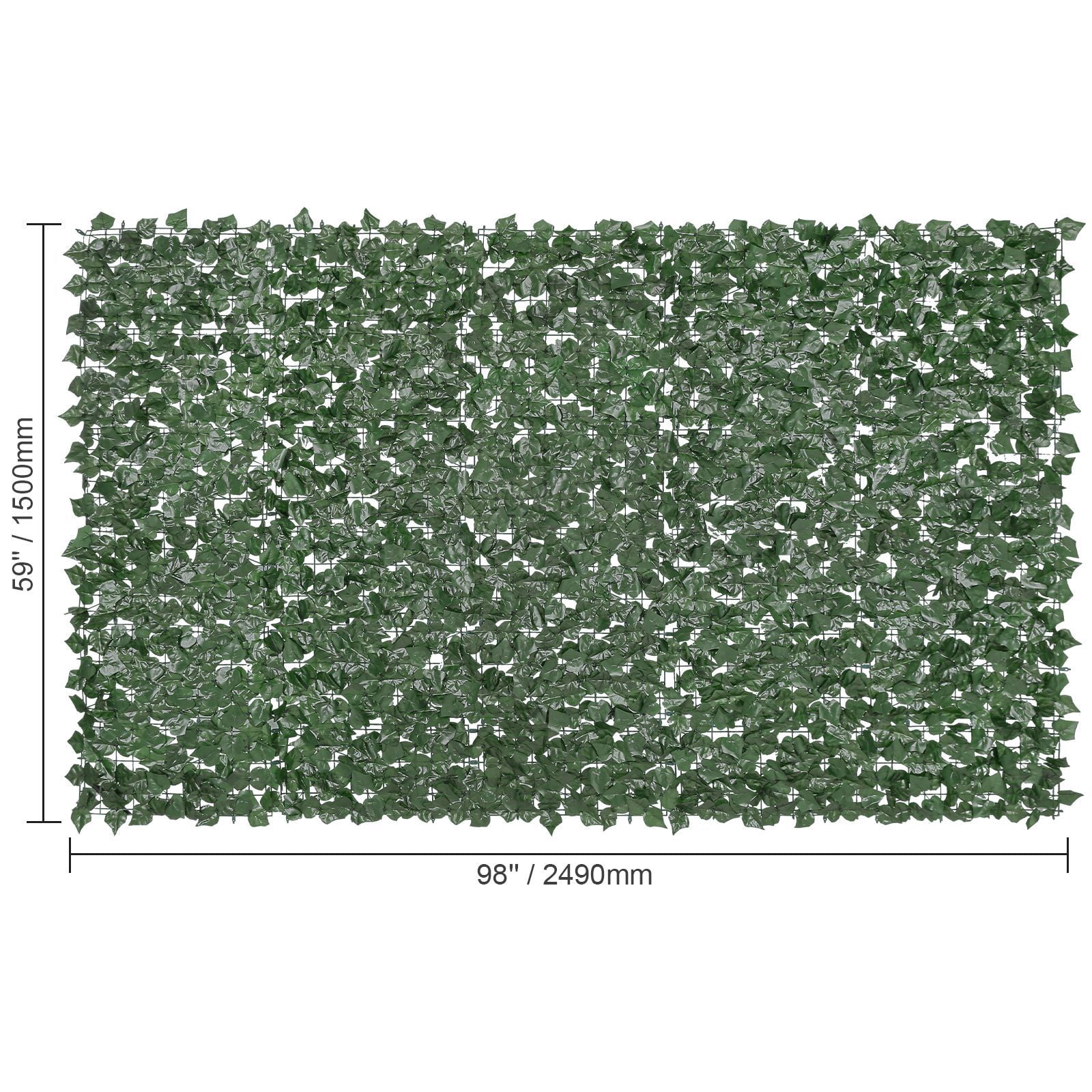 Artificial Ivy Privacy Fence 59x98 Inch UV-Resistant Silk Leaves PE Mesh Backing for Garden Balcony