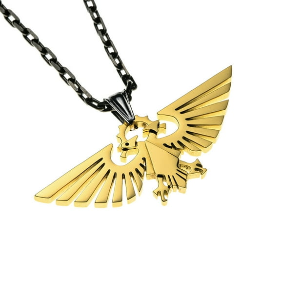Starforged Warhammer 40K Imperial Aquila Stainless Steel Necklace Gold Plated Pendant