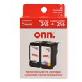 thumbnail image 1 of onn. Remanufactured Canon PG245 Black & CL246 Tri-Colour Ink Cartridge, 2 pack, (360229721), 1 of 4