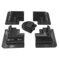 thumbnail image 1 of Kit de soporte de soporte de panel solar Kit de montaje del panel solar techo de techo fácil de instalación con caja de unión para RVS de tejados 5pcs negro, 1 of 8