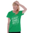 thumbnail image 3 of Hungry Humble Hustle Inspirational Womens Slim Fit Graphic Tee Brisco Brands M, 3 of 5