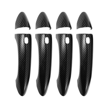 Unique Bargains Smart Car Door Handle Cover Trim - Car Side Door Handle Cover - for Chevrolet Cruze 2016-2019 Carbon Fiber Black - 1 Set