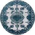 thumbnail image 1 of Ahgly Company Indoor Round Mid-Century Modern Blue Gray Oriental Area Rugs, 8' Round, 1 of 6