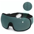 thumbnail image 2 of Funda para sombra de ojos que bloquea la luz, cojín suave 3D, funda para dormir opaca, ligera y transpirable, verde, 2 of 8