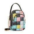 thumbnail image 7 of FORMRS Crossbody Bag for Women Quilted Travel Shoulder Cell Phone Purse with Chain Strap Handbag, Gray Checkered Pattern, 7 of 7