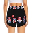 thumbnail image 3 of Picia Happy Independence Day Gnome Pattern Women's 2 in 1 Athletic Running Shorts High Waisted Workout Casual Gym Sweat Shorts with Comfy Liner Zipper Pockets-XX-Large, 3 of 9
