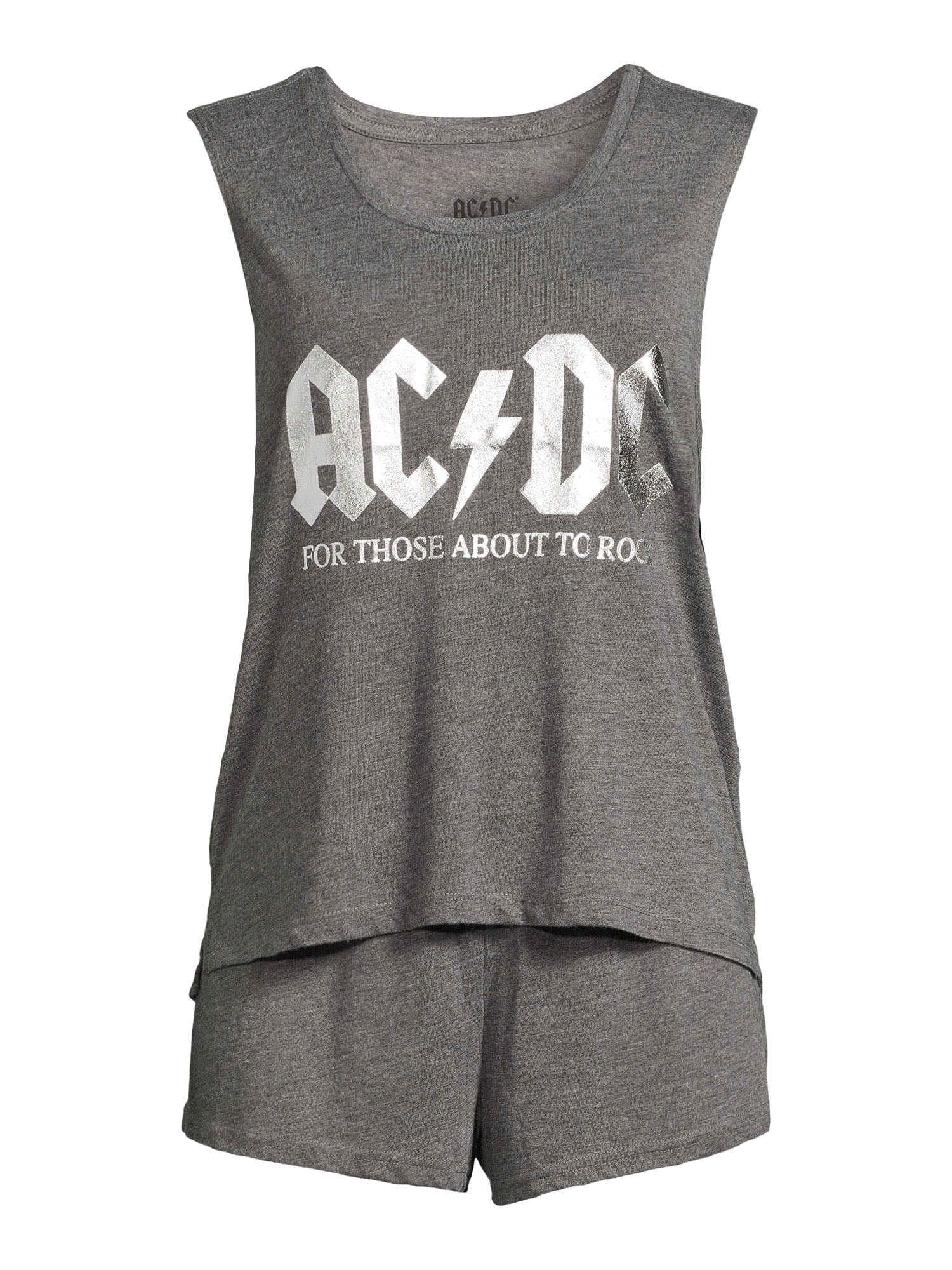 AC/DC Women's and Women's Plus Tank Top, Shorts and Socks, 3-Piece Sleep Set