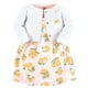 thumbnail image 1 of Hudson Baby Conjunto De Vestido Y Cárdigan De Algodón Para Niña, Color Naranja Cítrico, 9-12 Meses, 1 of 3