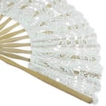 thumbnail image 2 of 2X Abanico Hecho A Mano de Algodon de Encaje Plegable para Decorar la Boda la Fiesta (Beige), 2 of 2