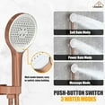 thumbnail image 5 of CASAINC 5-Spray Dual Shower Head 16 in. Round Wall Mount Fixed and Handheld Shower Head 2.5 Thermostatic in Brushed Rose Gold, 5 of 10