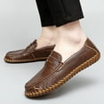 thumbnail image 6 of Men's Casual Loafers Slip On Leather Shoes Lightweight Driving Shoes Moccasins Classic Penny Loafer Flats Boat Shoes, 6 of 10
