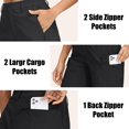 thumbnail image 5 of Women's 7" Quick Dry Hiking Cargo Shorts Water-resistant Lightweight Golf Athlectic Casual Shorts with 5 Pockets Black 2XL, 5 of 9