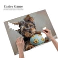 thumbnail image 2 of 1000-Piece Wooden Jigsaw Puzzle for Adults & Families - Yorkie Puppy BallssS Flower Decor , Fun & Educational Brain-Teasing Game, Artistic Home Decor, 2 of 7