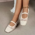 thumbnail image 5 of Xiaoxatg Comfortable Women's Casual Shoes Featuring Elegant Lace Design and Flexible Ankle Elastic Ideal for Daily Wear with Casual Outfits 9 White, 5 of 7