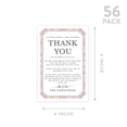 thumbnail image 5 of Koyal Wholesale Elegant Art Deco Wedding Thank You Place Setting Cards for Table Reception, Dinner Plates, 56-Pack, 5 of 5