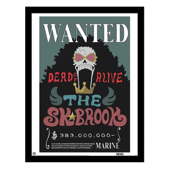One Piece Wanted Brook Framed Poster