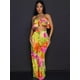 thumbnail image 4 of Conjunto de 2 piezas para mujer, ropa africana Dashiki, nueva moda de verano y otoño, top sin mangas y pantalones, traje de fiesta para mujer, conjuntos a juego, 4 of 5