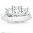 thumbnail image 1 of 1 1/2ct Diamond Three Stone Engagement Anniversary Ring 14K White Gold Lab Grown, 1 of 2