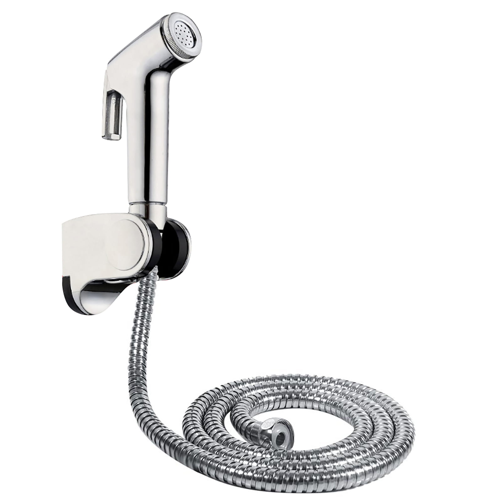 Toilet Bathroom Handheld Bidet Spray Shower Head Shattaf Adapter Hose Holder Kit 