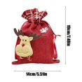 thumbnail image 3 of Christmas Candy Bag Gift Wrapping Shopping Burlap Drawstring Bag, 3 of 6