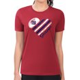 thumbnail image 4 of Women's G-III 4Her by Carl Banks Red New York Giants Heart Graphic Fitted T-Shirt, 4 of 5