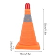 thumbnail image 6 of Yajisi Collapsible LED Traffic Safety Cone 30x19x19cm PE Reflective Parking Cone with Built‑In Warning Light – Portable, Reinforced Base, 1 Pack, 6 of 8