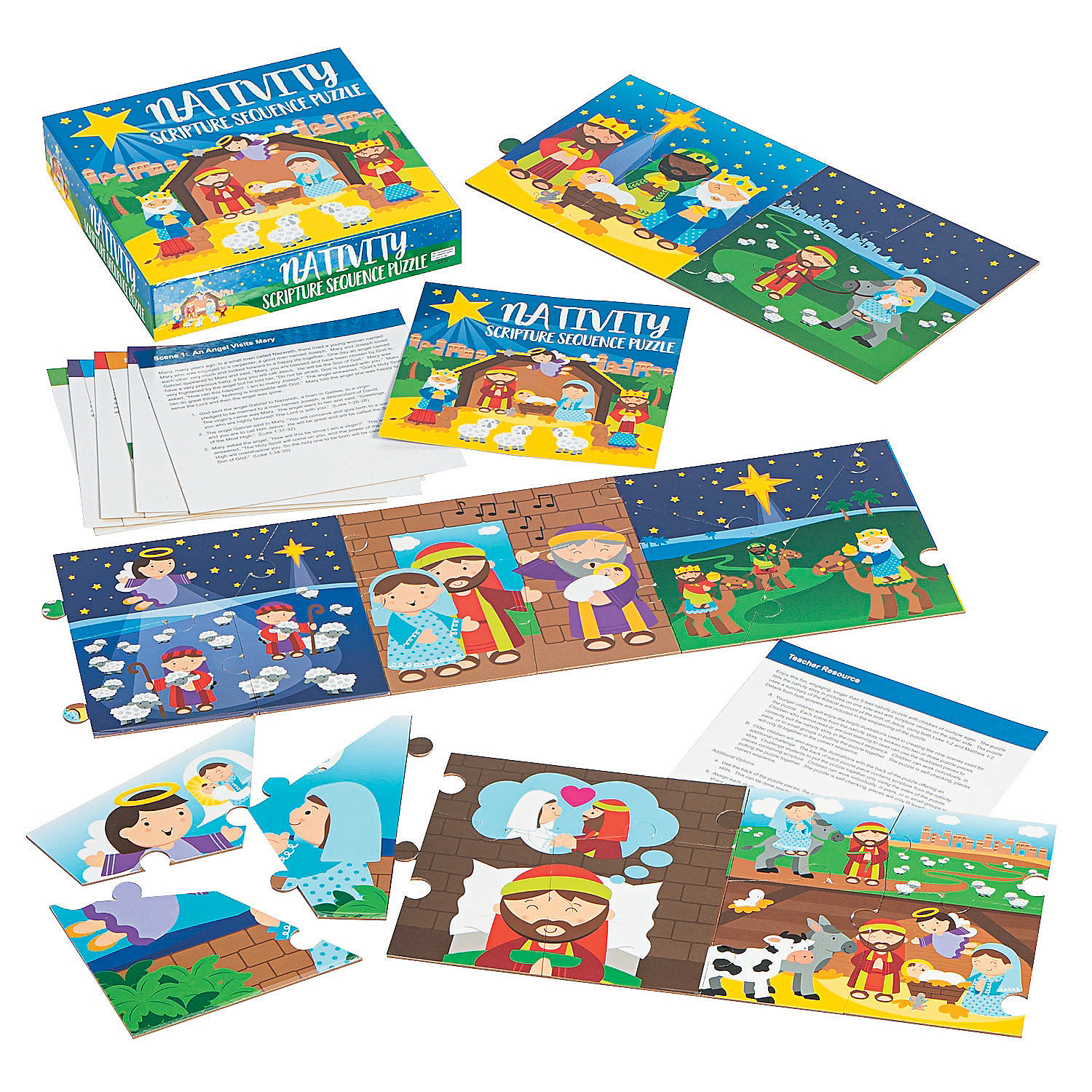 Nativity Scripture Sequence Puzzle Educational 1 Piece