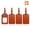 Orange, variant on 4 Pack PU Leahter Luggage Tag with Name ID Card Durable Suitcase Labels with Adjustable Buckle wine Red