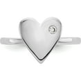 thumbnail image 4 of Sterling Silver White Ice Rhodium-Plated Diamond Heart Ringsize 7 - Jbsp, 4 of 5