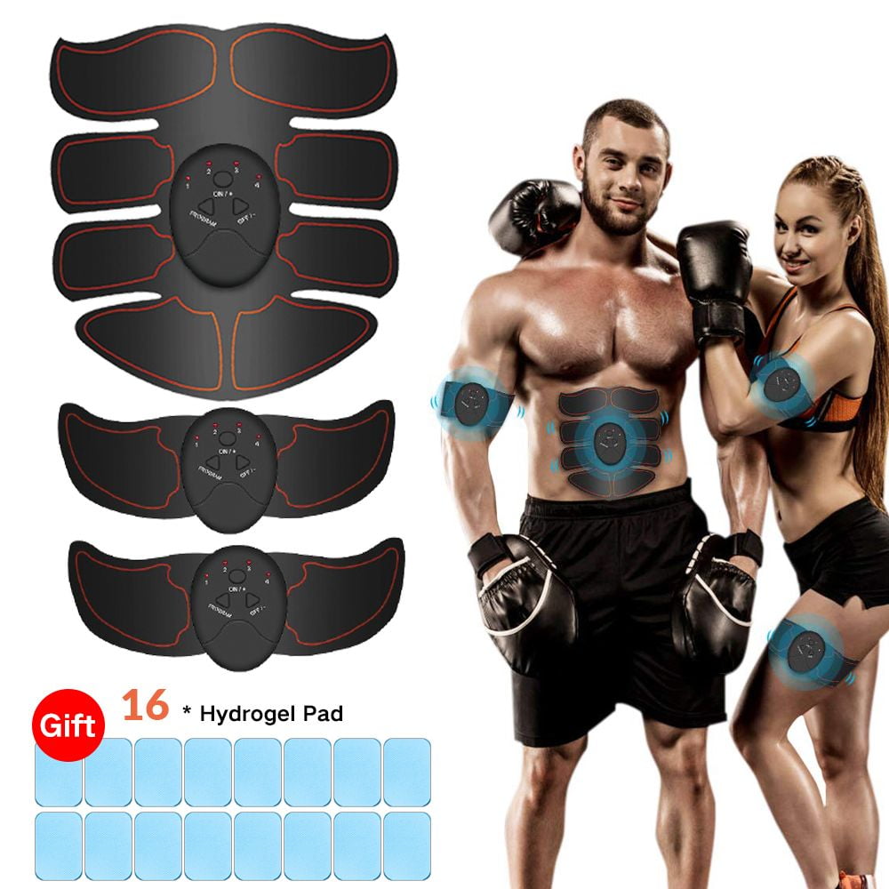 Abdominal Hip Muscle Trainer Buttock Lift Stimulator Toning Belt Gel Pad Sticker 