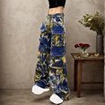 thumbnail image 5 of USNSM Women's High Waisted Jeans Casual Loose Lightweight Straight Pants Tummy Control Trendy Wide Leg Denim Pants Yellow L, 5 of 5