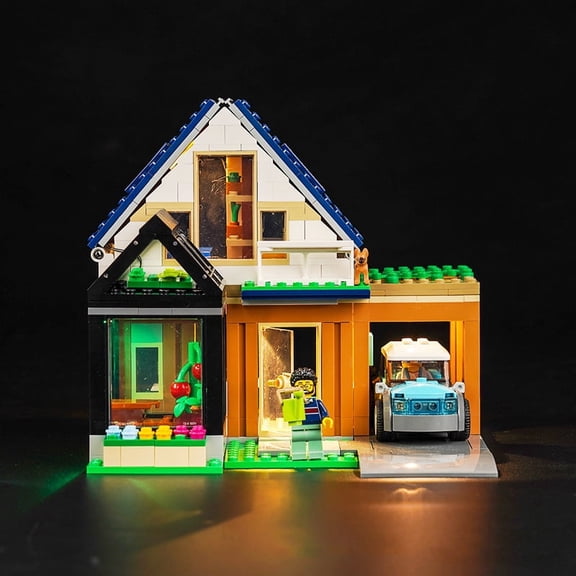 ‌LED Light Compatible with Legos 60398 Residences and Automobiles Building Toy, Only Decoration Lights, No Model Kit