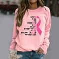 thumbnail image 3 of WREESH Women's Casual Breast Cancer Awareness Sweatshirt Crewneck Pullover Pink Ribbon Letter Shirts Pink, 3 of 5