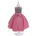 thumbnail image 4 of Robe de Princesse pour Filles Enfants Filles Florale Princesse Demoiselle d'Honneur Robe de Concours Anniversaire Fête Robe de Mariage, 4 of 9