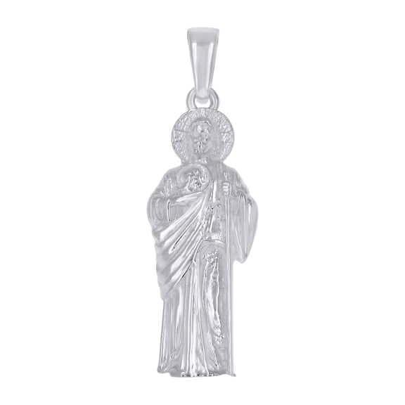 925 Sterling Silver Unisex St. Jude Religious Charm Pendant