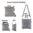 thumbnail image 5 of Silver Fever Messenger Italian Leather Shoulder Cross Body Bag Ipad Compatible Unisex, 5 of 6