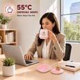 thumbnail image 4 of TTDEKGH Coffee Mug Warmer Set, 131°f Constant Temperature Heated Cup with Lid, Spoon and Electric Warming Plate, 13.5 Fl Oz Beverage Warmer Gift Set for Coffee, Tea and Milk, 4 of 7