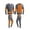 Gray, variant on BRGZLK Adult Thermal Underwear Unisex Solid Color Three Gear Temperature Adjustment 30 Zone Heating Washable Long Sleeve Warm Underwear Set Black M