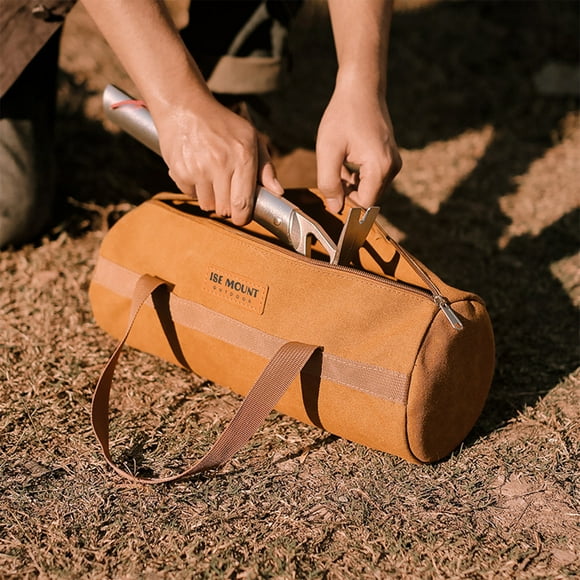 Ganfancp Tool Bags for Men, Tent Stake Bag, Tent Pole Bag, Tool Storage Bag, Small Canvas Tool Bag with Zipper for Outdoor, Hiking, Hunting and Others Tool Organizer Storage