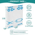 thumbnail image 5 of Minimalist Blue Fish Design 12.4x10.6in PVC Round Ring Binders, 2-Pack, D-Ring 3-Hole, Metal Clip, 5 of 10