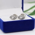 thumbnail image 3 of Tiny Small Evil Eye White Cubic Zirconia Stud Earrings - Dainty Earrings 925 Sterling Silver Earring or Womens, 3 of 7