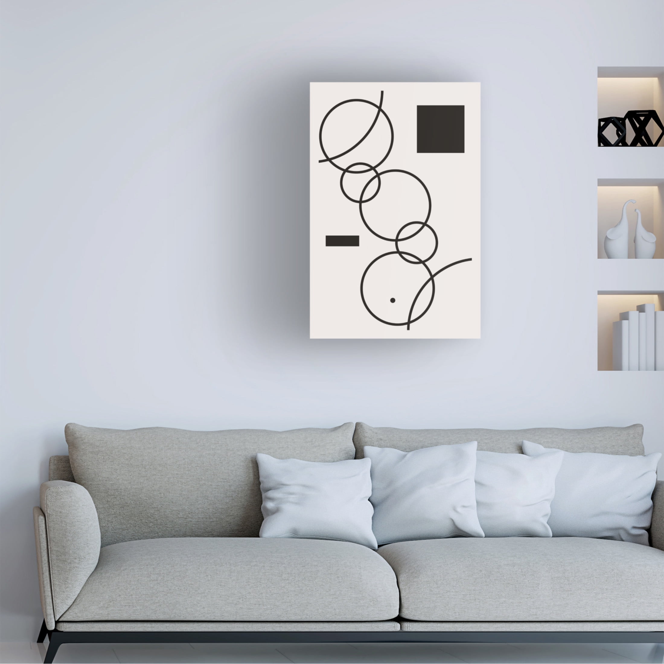 Trademark Fine Art jay stanley Minimal Shapes 1 Canvas Wall Art
