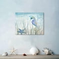 thumbnail image 3 of Ocean Wall Art Sea Life Wall Decor Costal Watercolor Seahorse Painting Blue Ocean Animal Pictures Starfish Canvas Artwork for Bathroom Bedroom Home Decoration 16x12Inch, 3 of 6