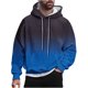 thumbnail image 2 of Sudadera con capucha para hombre, estilo casual, con cuello redondo, estampado, manga larga, blusa de poliéster, 2 of 6