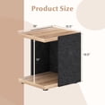 thumbnail image 3 of Costway 2-Tier Sofa Side Table with Open Storage Shelf Compact Nightstand for Living Room, 3 of 9