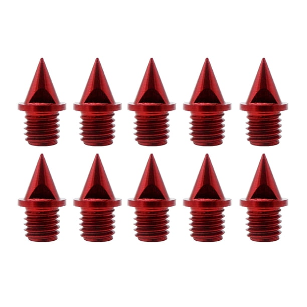 10pcs Al Aire Libre De Acero Al Carbono Spikes Spikes Reemplazo Rojo Sunnimix Rastrear picos