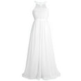 thumbnail image 4 of Sinleey Kids Wedding Flower Girl Dress Sleeveless Floral Lace Pageant Evening Prom Party Maxi Gown White 6, 4 of 7