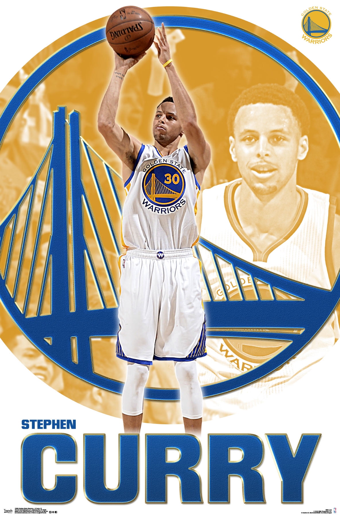 Stephen Curry Golden State Warriors Poster 22 x 34 